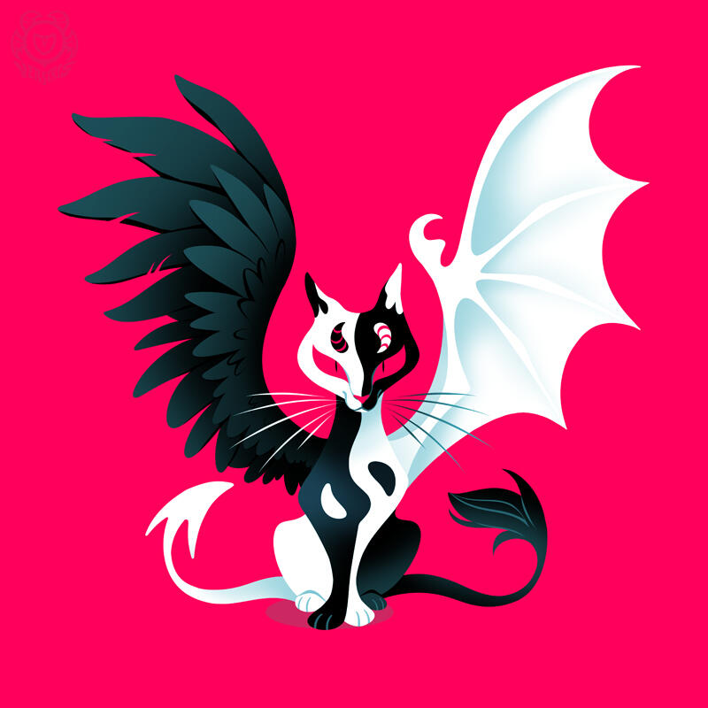 Yin Nyan yin yang cat art by Versiris